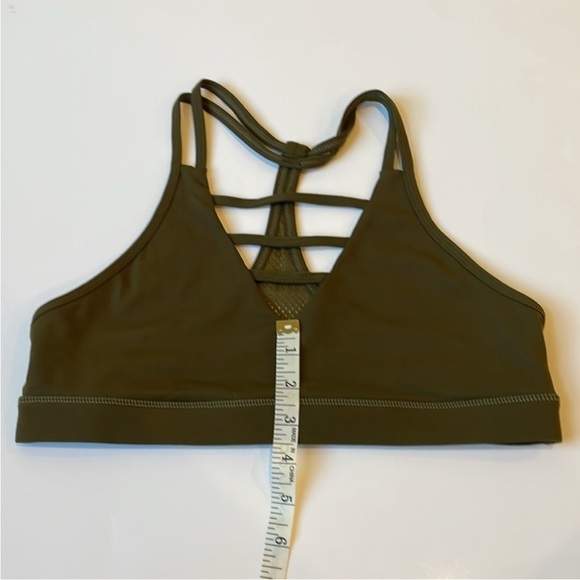 Zyia olive grid strappy mesh back sports bra - Picture 10 of 11